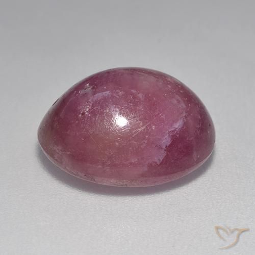 Star Ruby Gemstone in 12 x 10 mm (calibrated) Size for Sale, Star Ruby Stone in Medium-Dark Purple Color