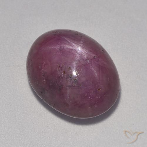 9.38 ct Purple Star Ruby Stone, Natural Star Ruby in Oval Cabochon Shape for Sale