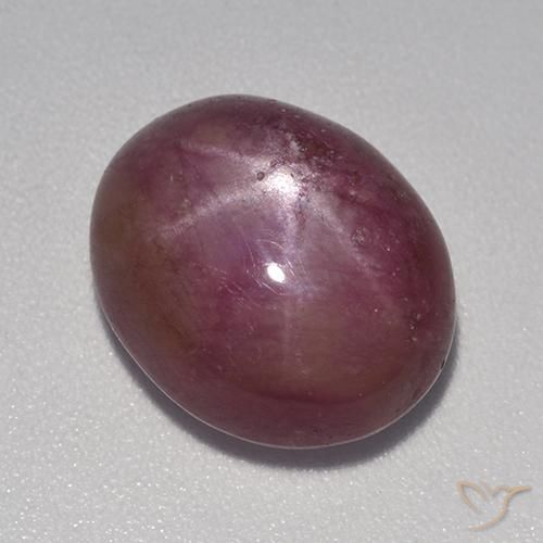 9.31 ct Purple Star Ruby Stone, Natural Star Ruby in Oval Cabochon Shape for Sale