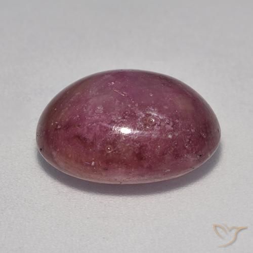 Star Ruby Gemstone in 13 x 11 mm (calibrated) Size for Sale, Star Ruby Stone in Medium-Dark Purple Color