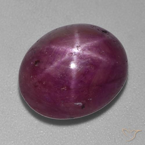 10.00ct Natural Medium-Dark Purple Star Ruby, Oval, Opaque