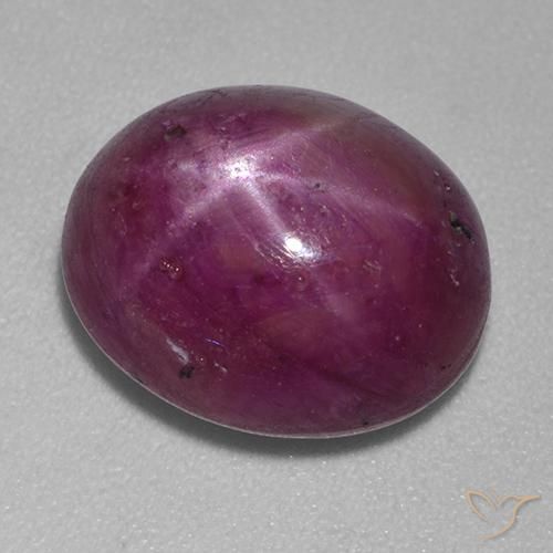 10.00 ct Purple Star Ruby Stone, Natural Star Ruby in Oval Cabochon Shape for Sale