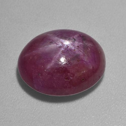 Medium-Dark Purple Rubino stellato Gem - 7.2ct Ovale cabochon (ID: 525155)