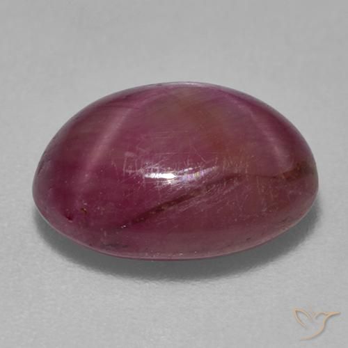 Star Ruby Gemstone in 11 x 8.6 mm Size for Sale, Star Ruby Stone in Reddish Purple Color