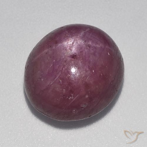 9.28 ct Purple Star Ruby Stone, Natural Star Ruby in Oval Cabochon Shape for Sale