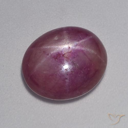 7.19ct Natural Medium-Dark Purple Star Ruby, Oval, Opaque