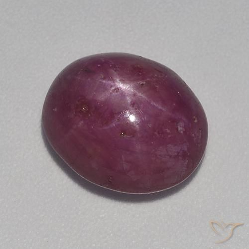 7.78ct Natural Reddish Purple Star Ruby, Oval, Opaque