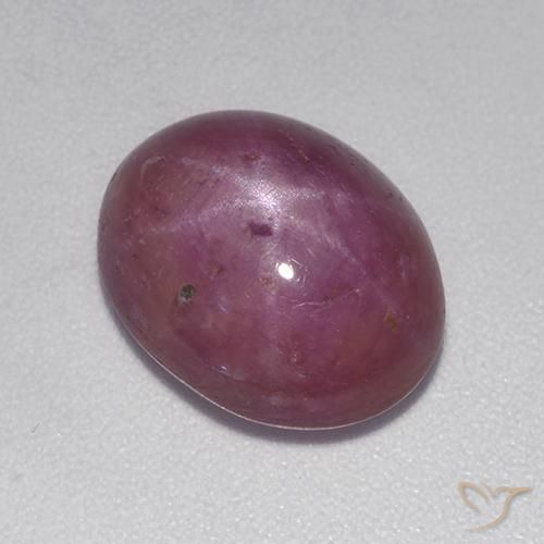 6.80ct Natural Medium-Dark Purple Star Ruby, Oval, Opaque
