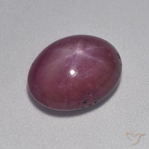 4.56ct Natural Plum Purple Star Ruby, Oval, Opaque