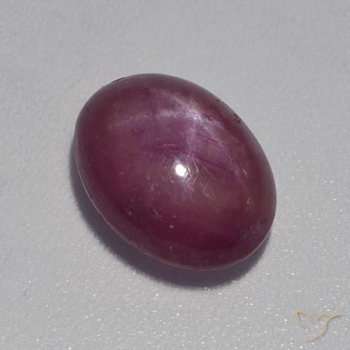 4.56 ct Purple Star Ruby Stone, Natural Star Ruby in Oval Cabochon Shape for Sale