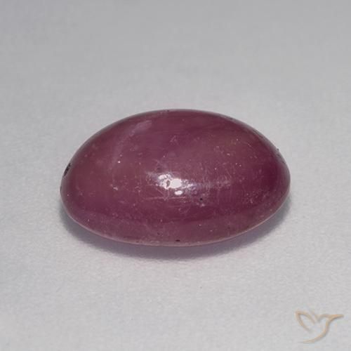 Star Ruby Gemstone in 10.9 x 8.3 mm Size for Sale, Star Ruby Stone in Plum Purple Color