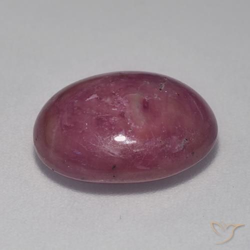 Star Ruby Gemstone in 13 x 11 mm (calibrated) Size for Sale, Star Ruby Stone in Medium-Dark Purple Color