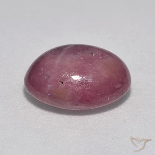 Star Ruby Gemstone in 12.7 x 10.1 mm Size for Sale, Star Ruby Stone in Plum Purple Color