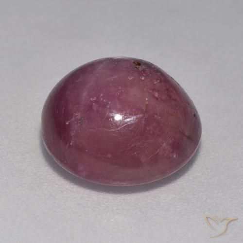 Star Ruby Gemstone in 10 mm (calibrated) Size for Sale, Star Ruby Stone in Medium-Dark Purple Color