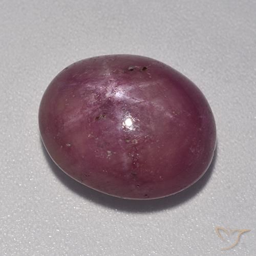 10.86 ct Purple Star Ruby Stone, Natural Star Ruby in Oval Cabochon Shape for Sale