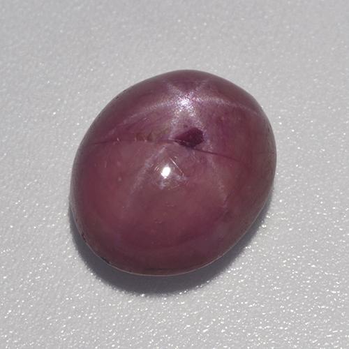 Medium-Dark Purple Звездчатый Рубин Камень - 5.6ct Овал Кабошон (ID: 525652)