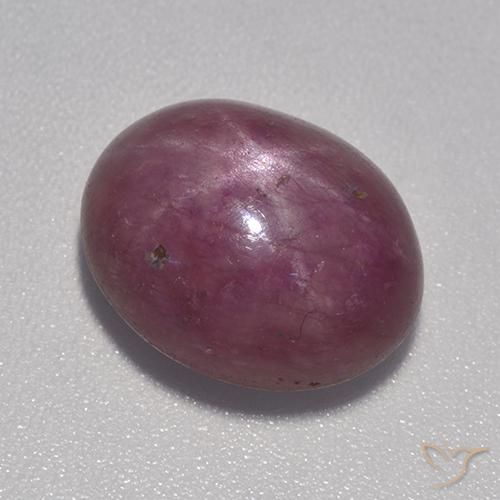 9.03 ct Purple Star Ruby Stone, Natural Star Ruby in Oval Cabochon Shape for Sale