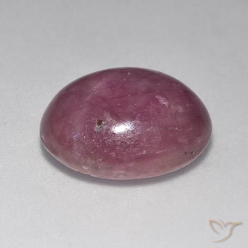 Star Ruby Gemstone in 12.9 x 10.4 mm Size for Sale, Star Ruby Stone in Plum Purple Color