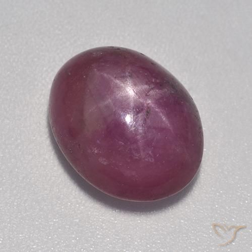 6.93ct Natural Medium-Dark Purple Star Ruby, Oval, Opaque