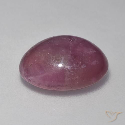 Star Ruby Gemstone in 12 x 10 mm (calibrated) Size for Sale, Star Ruby Stone in Medium-Dark Purple Color