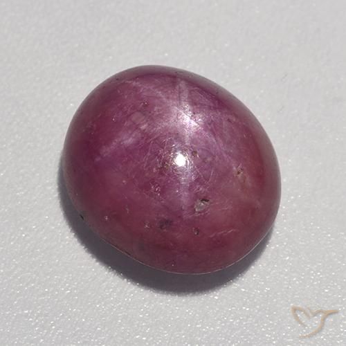 6.24ct Natural Medium-Dark Purple Star Ruby, Oval, Opaque