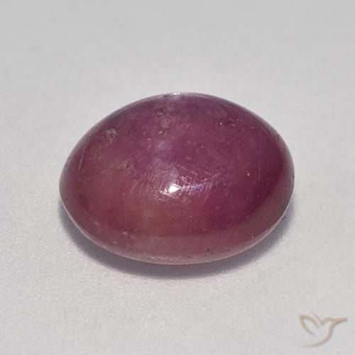 Star Ruby Gemstone in 10.8 x 9.6 mm Size for Sale, Star Ruby Stone in Medium-Dark Purple Color