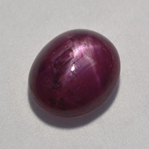 Rojo frambuesa Rubí Estrella Gema - 6.9ct Cabujón Óvalo (ID: 526399)