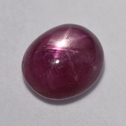 Raspberry Red Star Ruby Gem - 6ct Oval Cabochon (ID: 526409)