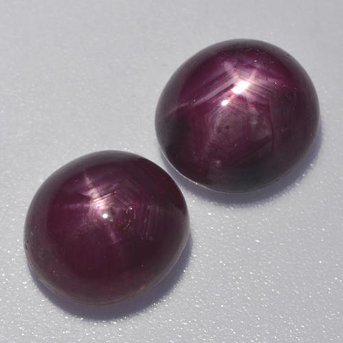 Medium-Dark Purple Star Ruby Gem - 4ct Oval Cabochon (ID: 526574)