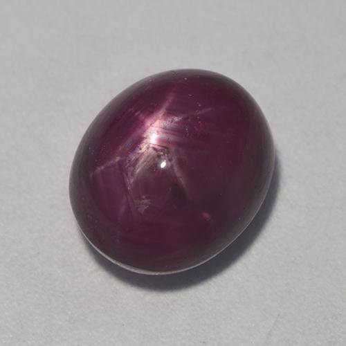 Medium-Dark Purple Звездчатый Рубин Камень - 7ct Овал Кабошон (ID: 527409)