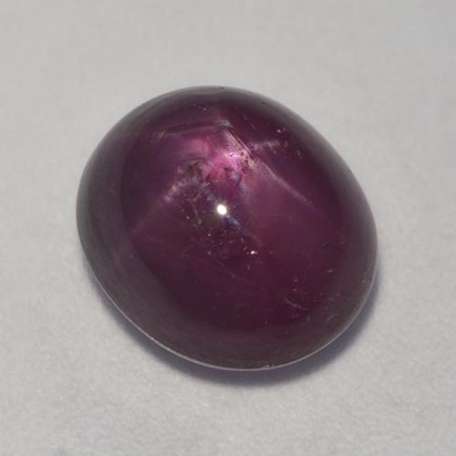 Темно-красный Звездчатый Рубин Камень - 6.7ct Овал Кабошон (ID: 527416)