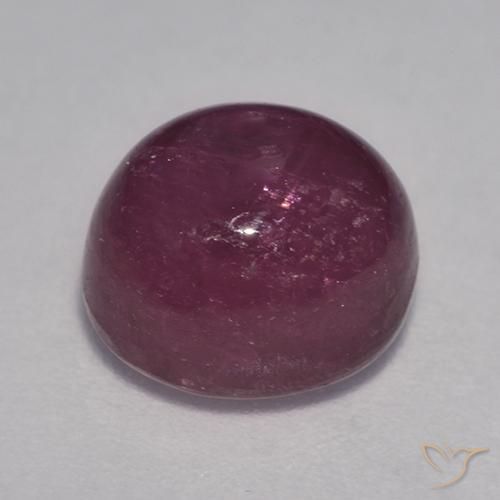 Star Ruby Gemstone in 9.3 x 8.2 mm Size for Sale, Star Ruby Stone in Medium-Dark Purple Color