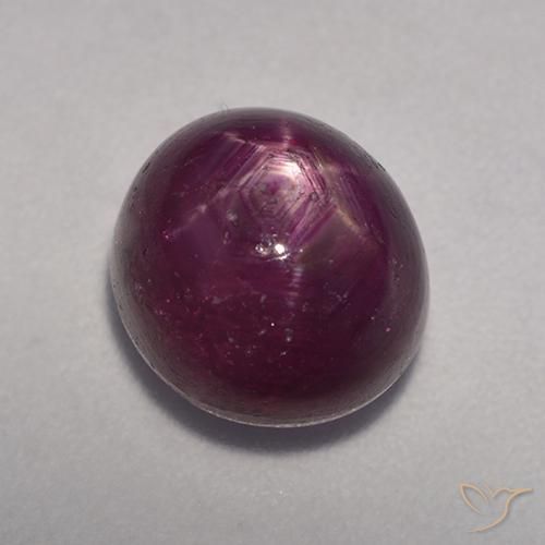 6.74 ct Oval Star Ruby, 9.6 x 8.7 mm From Madagascar, Photo A