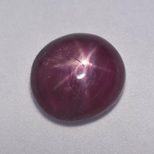 Rojo púrpura Rubí Estrella Gema - 4.1ct Cabujón Óvalo (ID: 528177)