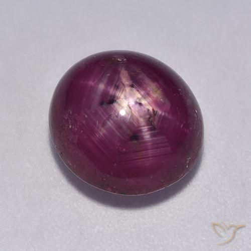 5.43 ct Oval Star Ruby, 10 x 9.4 mm From Madagascar, Photo A