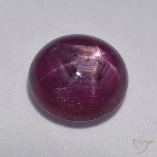 5.43 ct Purple Star Ruby Stone, Natural Star Ruby in Oval Cabochon Shape for Sale