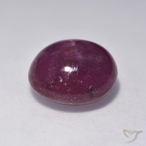 Star Ruby Gemstone in 10 x 9.4 mm Size for Sale, Star Ruby Stone in Medium-Dark Purple Color