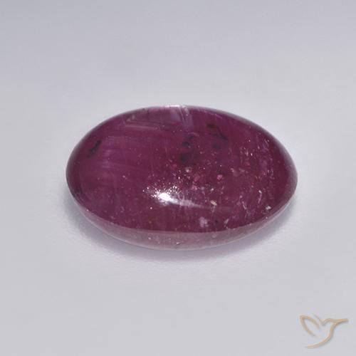 Star Ruby Gemstone in 10.4 x 8.8 mm Size for Sale, Star Ruby Stone in Raspberry Red Color
