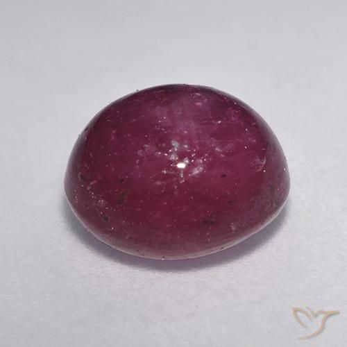 Star Ruby Gemstone in 10 x 8.6 mm Size for Sale, Star Ruby Stone in Raspberry Red Color