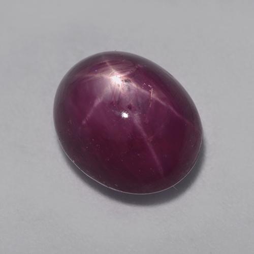 Raspberry Red Star Ruby Gem - 5.3ct Oval Cabochon (ID: 528187)
