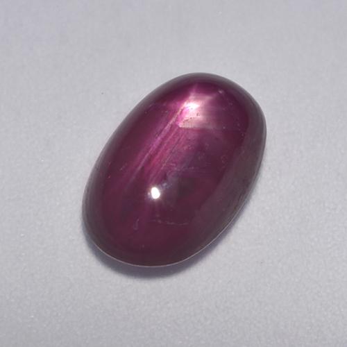 树莓红色 星光红宝石 Gem - 4.5ct 椭圆形凸面型 (ID: 528193)