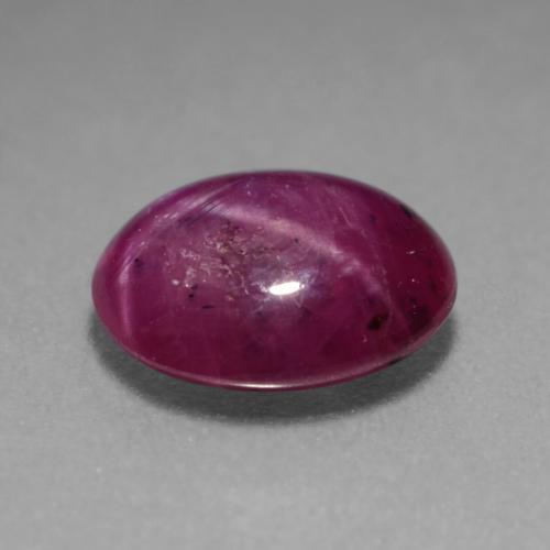 Star Ruby Gemstone in 8.9 x 7.7 mm Size for Sale, Star Ruby Stone in Dark Purple Color