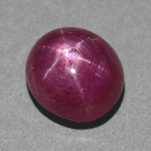 Bright Grape Star Ruby Gem - 3.9ct Oval Cabochon (ID: 541577)