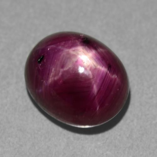 Medium-Dark Purple Star Ruby Gem - 3.5ct Oval Cabochon (ID: 541578)