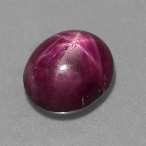 Púrpura oscuro medio Rubí Estrella Gema - 4ct Cabujón Óvalo (ID: 541965)