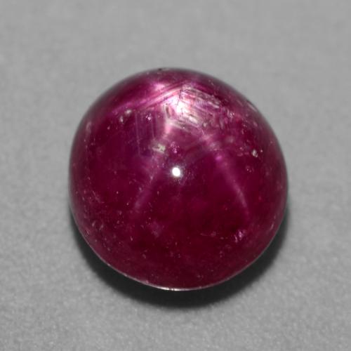 Medium-Dark Purple Звездчатый Рубин Камень - 4.4ct Овал Кабошон (ID: 542733)