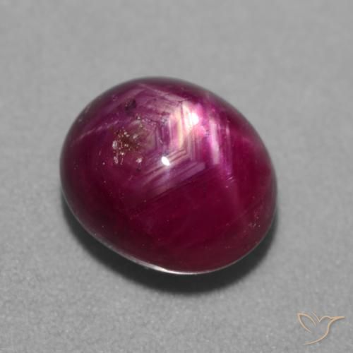 4.6 ct Oval Star Ruby, 8.9 x 7.8 mm From Madagascar, Photo A