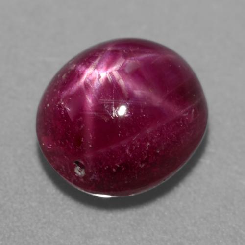 Raspberry Red Star Ruby Gem - 5ct Oval Cabochon (ID: 542737)