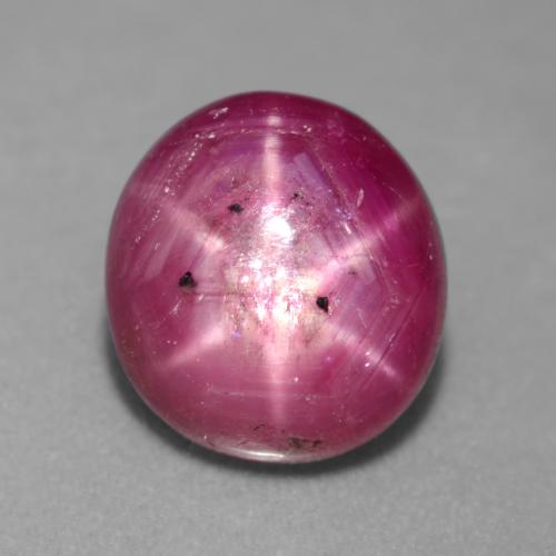 Pinkish Purple Star Ruby Gem - 4.3ct Oval Cabochon (ID: 544313)