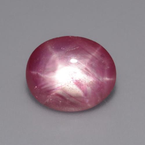 Rosso tendente al rosa Rubino stellato Gem - 3.4ct Ovale cabochon (ID: 612226)